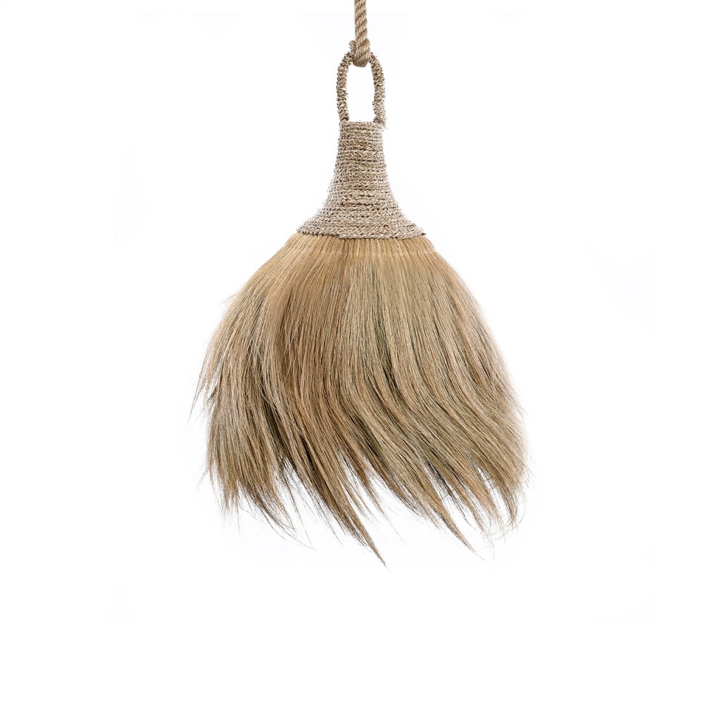 Suspension mendong et herbe marron 50x50x70cm