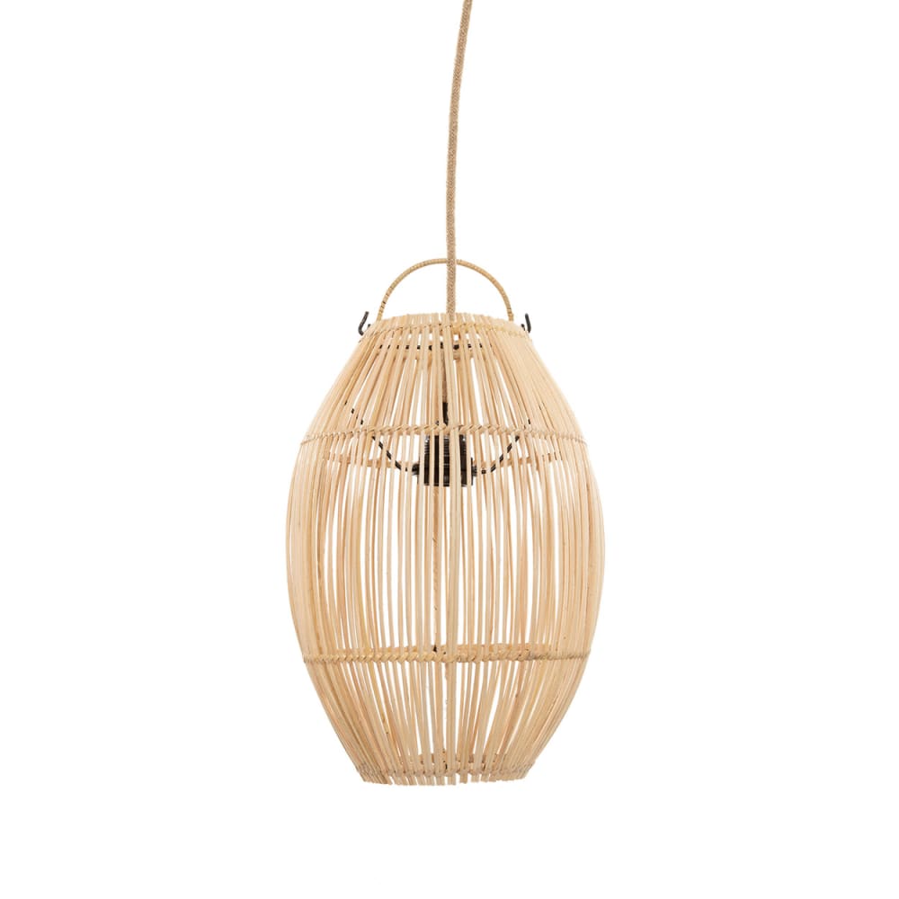Suspension rotin marron 25x25x38cm