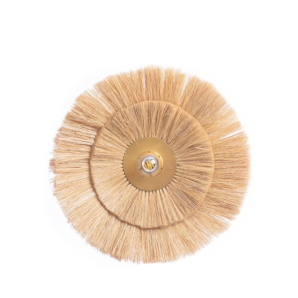 Applique herbe et fer marron et doré 44x14x44cm