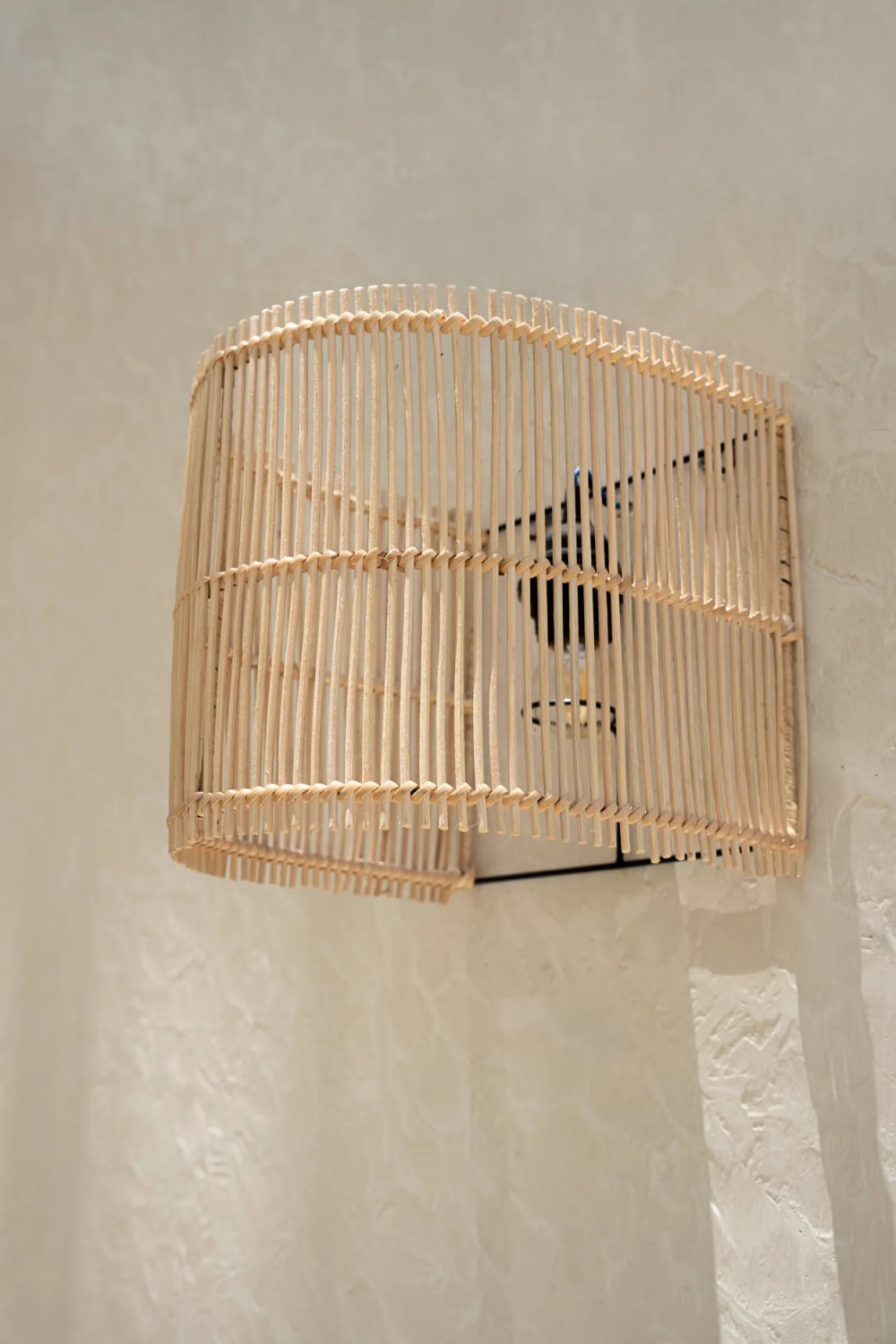 Bazar Bizar Applique murale rotin marron 20x20x25cm style bord de mer Beige