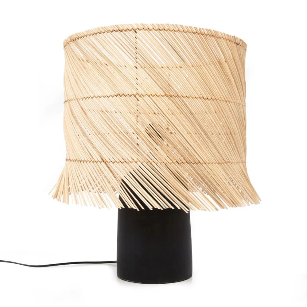 Lampe de table pandan marron 42x42x35cm — vue 3