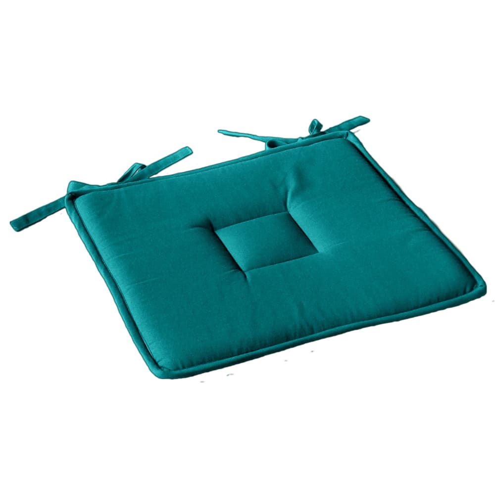 Galette de chaise plate 40 cm x 40 cm vert émeraude