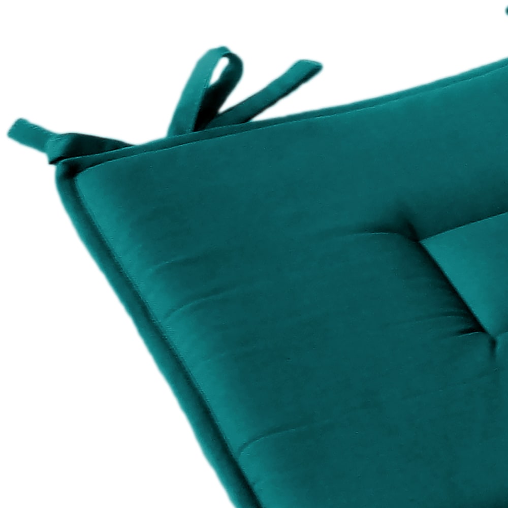 Galette de chaise plate 40 cm x 40 cm vert émeraude — vue 3