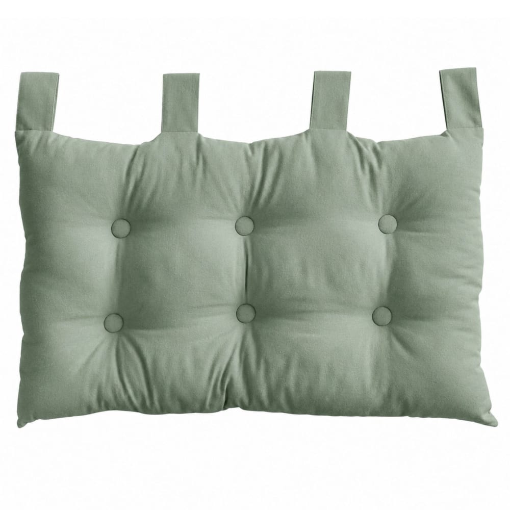 Tête de lit coussin en coton vert 70x45 cm Tête de lit coussin en coton vert 70x45 cm