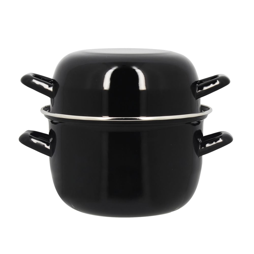 MENASTYL Marmite &Agrave; Moules 18 Cm 2,7 L &Eacute;mail Noire