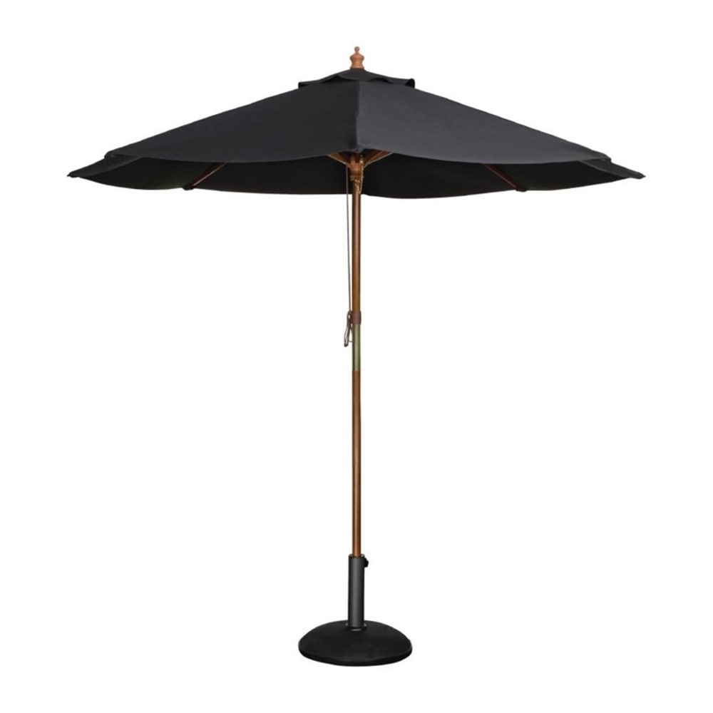 Parasol de terrasse de 2,5 m à poulie professionnel noir bolero