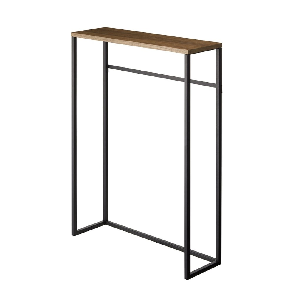Yamazaki Konsolentisch aus Metall und Holz - L60 cm style industrial Schwarz Metall