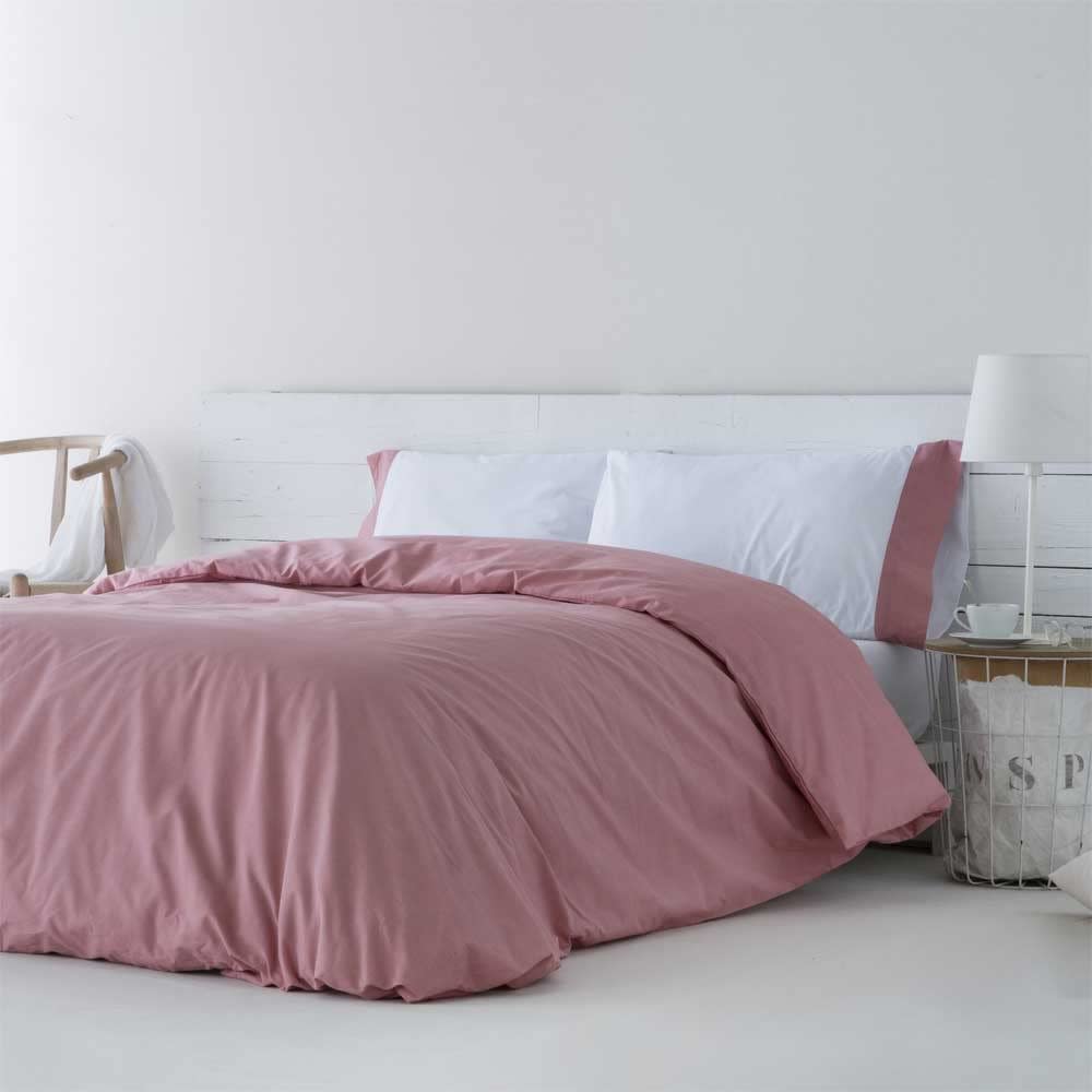 Funda nórdica 100% algodón orgánico coral 180x220 cm cama 105