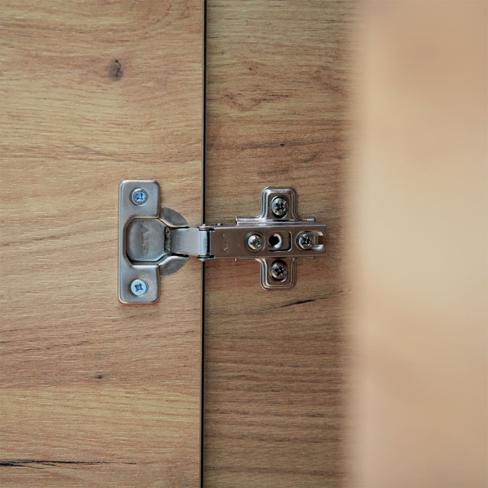 Meuble TV 2 portes 157 cm LED inclus stratifiés beige