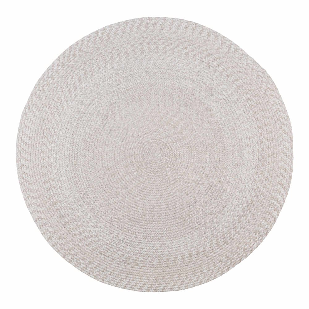 Tapis rond 120 cm beige - CODDY