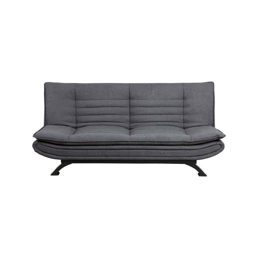 Canapé 3 places convertibles en tissu gris foncé 196x98x91cm