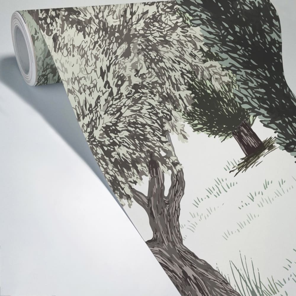 Papier peint panoramique - vert - intissé - 7 lés : 336x270cm - Maisons du Monde