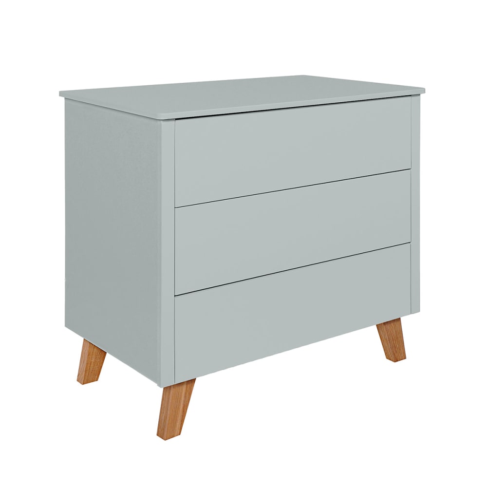 Commode 3 tiroirs panneaux mdf gris