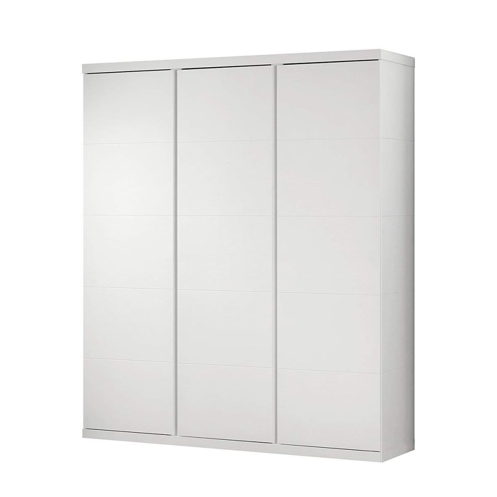 Vipack LARA Armoire 3 portes laqué blanc