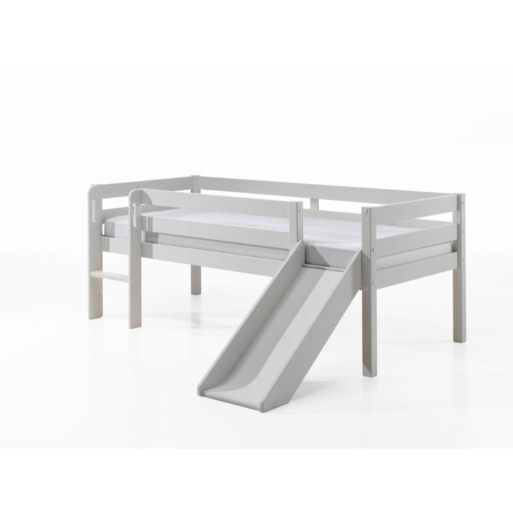 Lit mi-hauteur blanc - rangement tiroirs