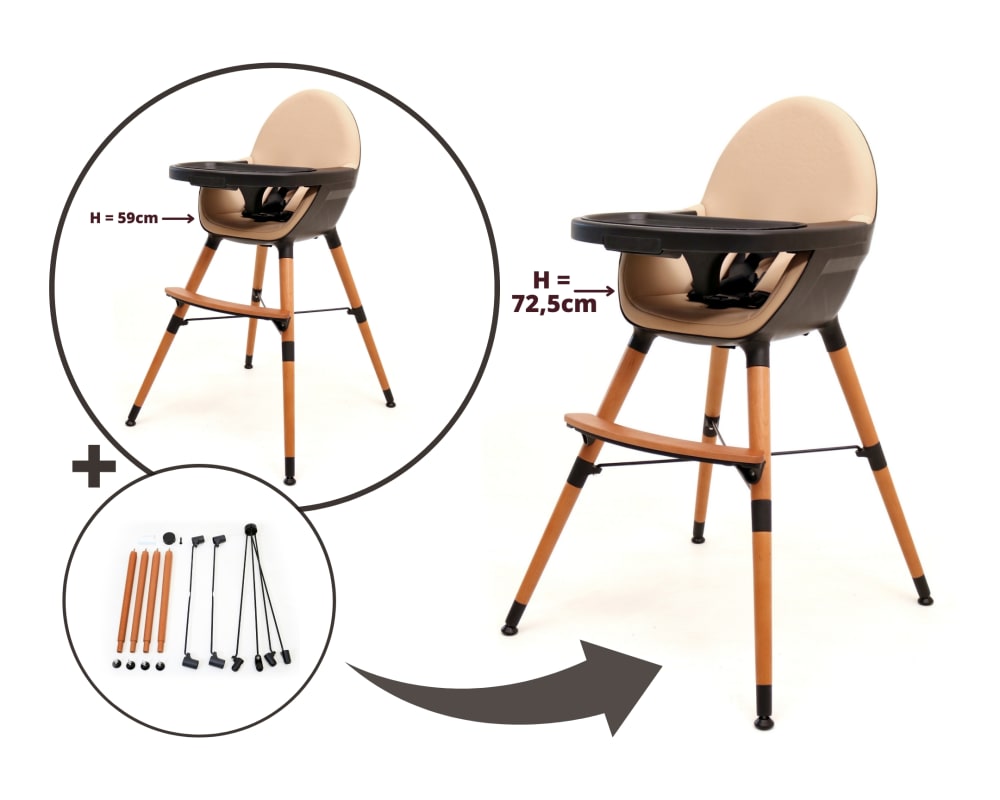 Réhausse chaise haute bébé évolutive bordeaux et noir - Maisons du Monde