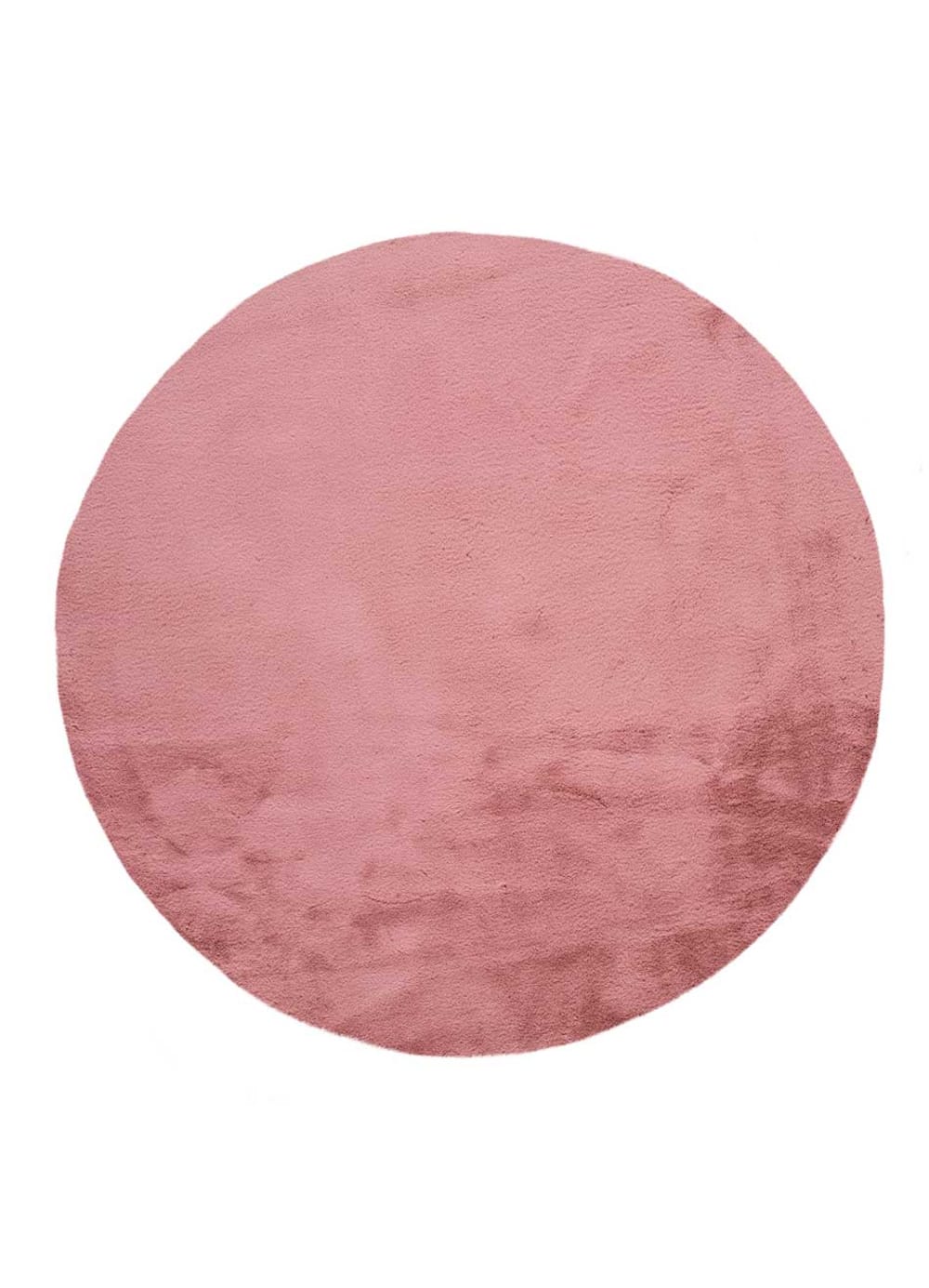 Tapis rond lavable shaggy rose 120x120 cm