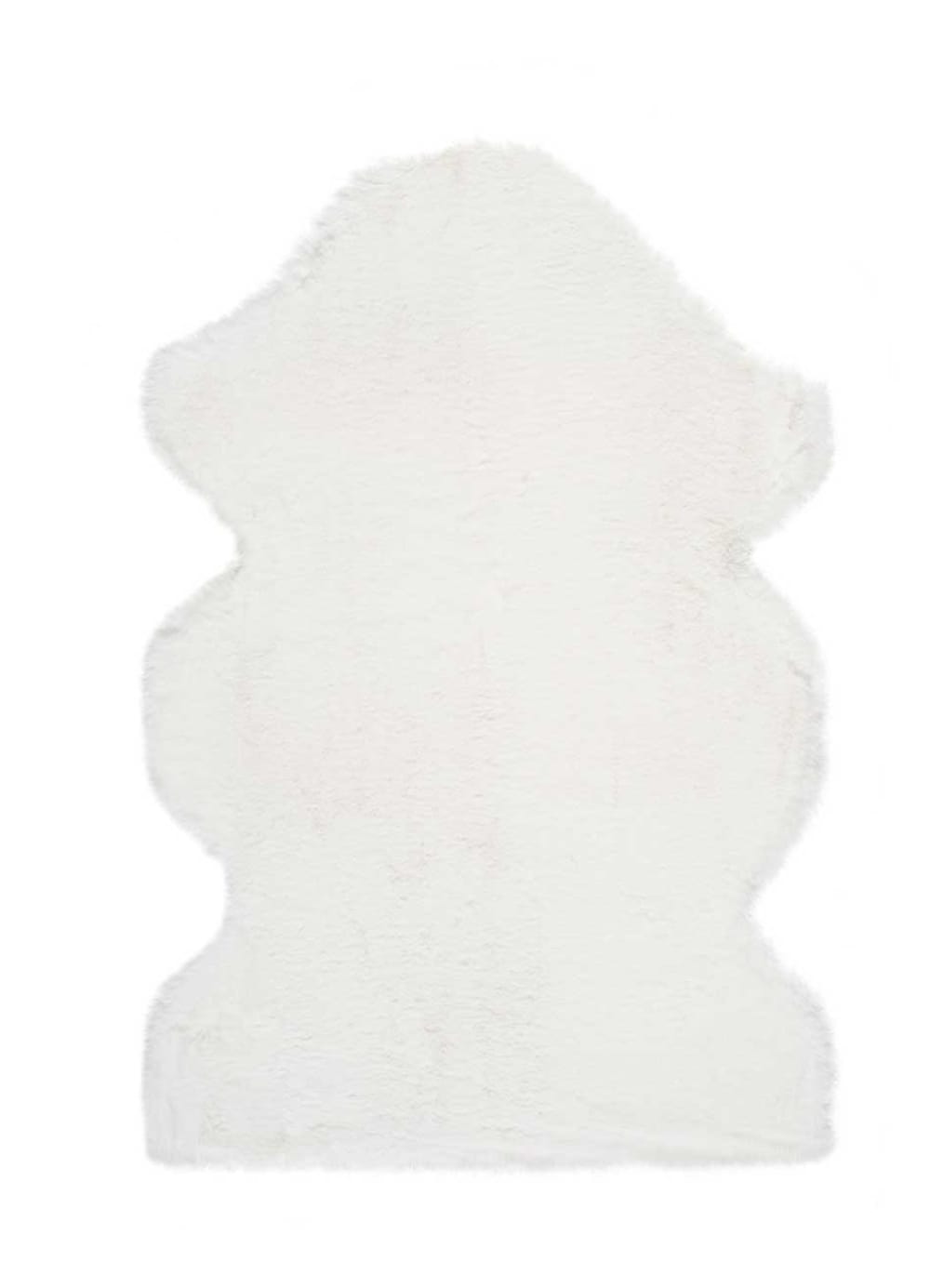 Tapis descente de lit lavable shaggy blanc antidérapant 60x90 cm - Maisons du Monde