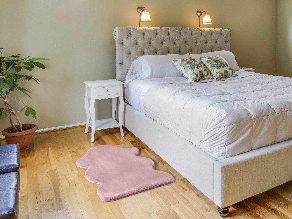 Schlafzimmerteppich, Waschbar, rosa, 60x90 cm - Maisons Du Monde