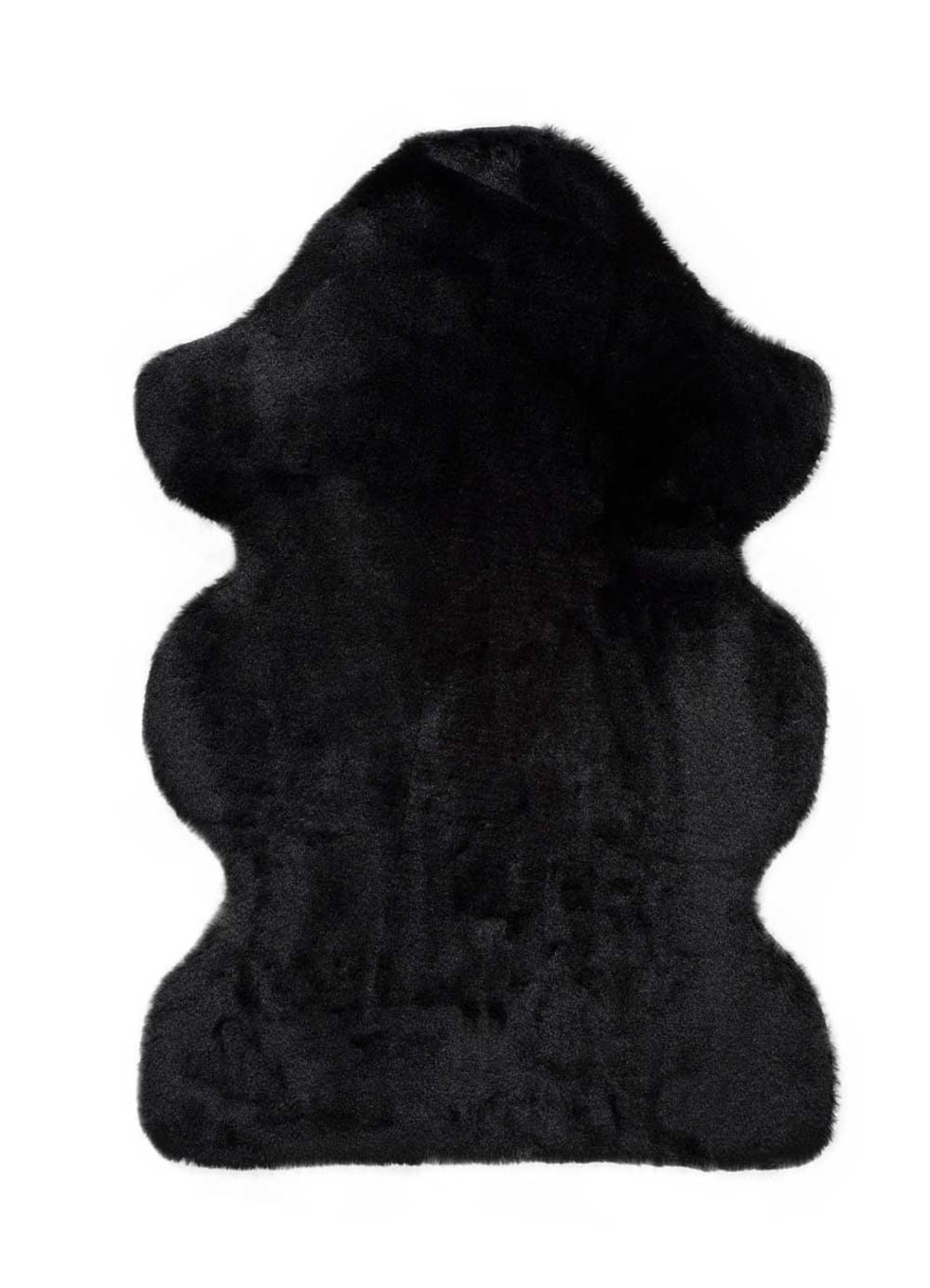 Alfombra de pie de cama lavable shaggy negro antideslizante 60x90 cm - Maisons du Monde