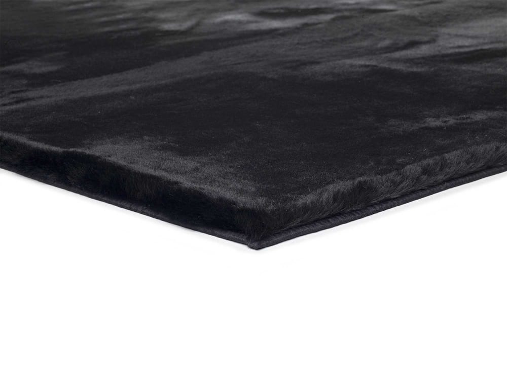 Tapis lavable shaggy noir 160x230 cm — vue 4