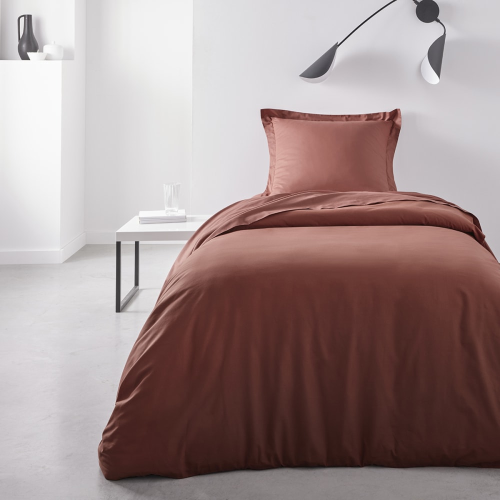 Housse de couette 140x200 cm rouge brique - Maisons du Monde