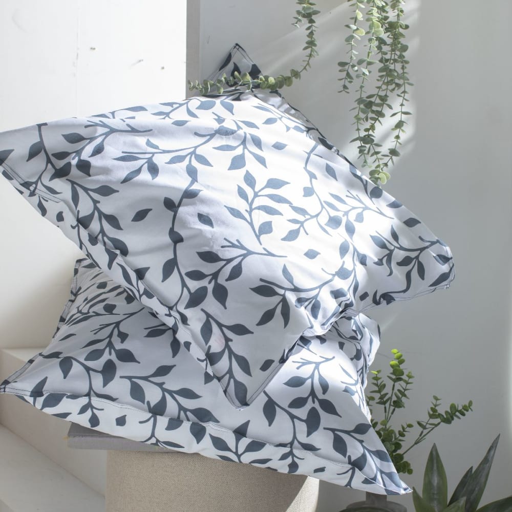 Parure de lit 220x240 cm bleu gris - Maisons du Monde