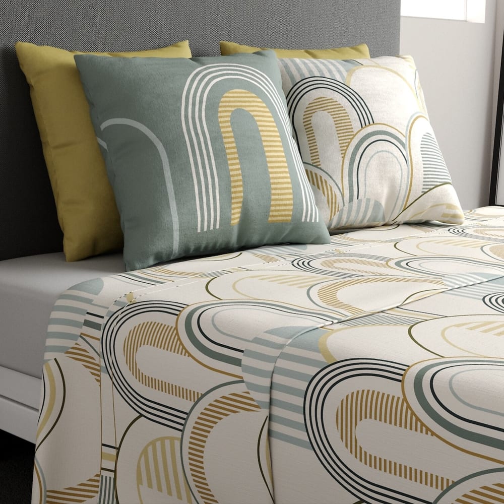 Parure de draps coton imprimée + taie 180x290 cm