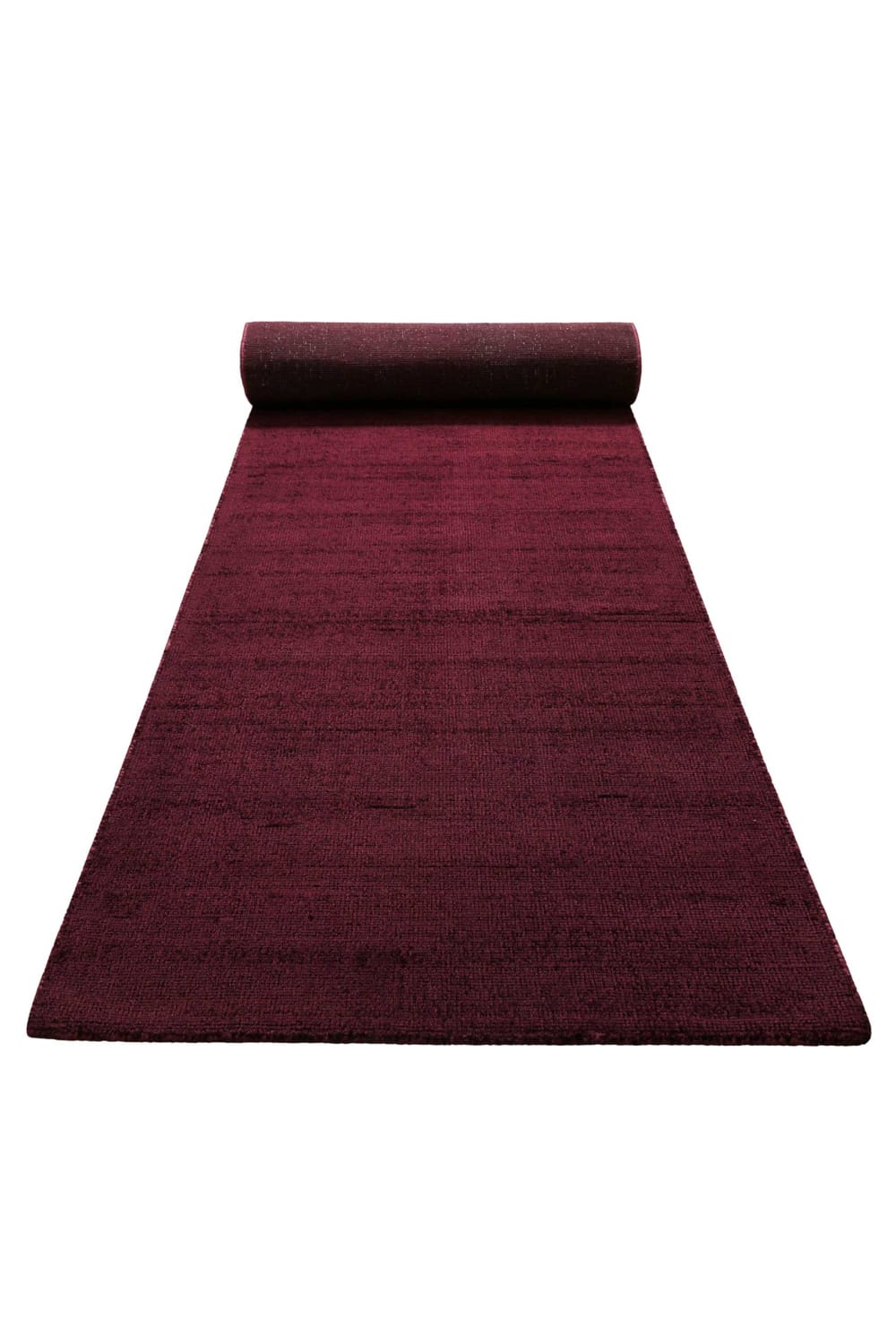 Alfombra de pasillo de pelo corto burdeos 80x300 cm