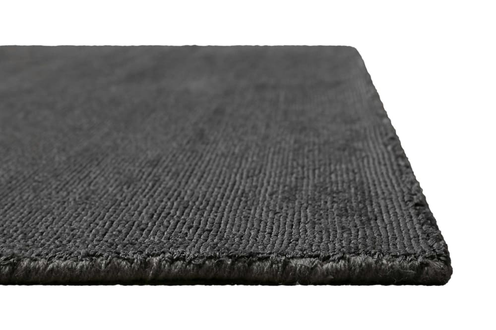 Alfombra de pasillo de pelo corto gris moteado antracita 80x230 cm - Maisons du Monde