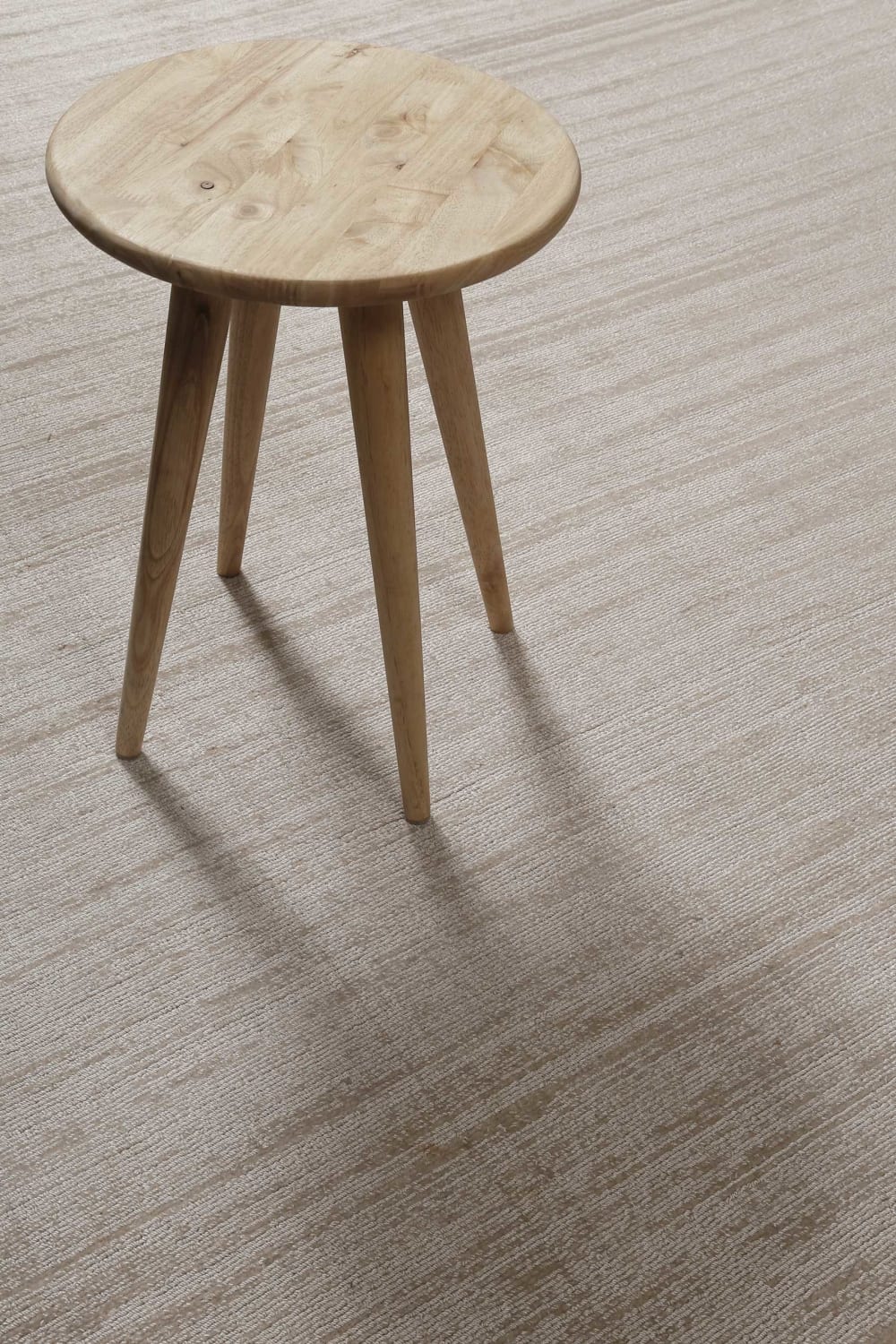 Alfombra de pelo corto beige crema hecha a mano 110x170 cm - Maisons du Monde