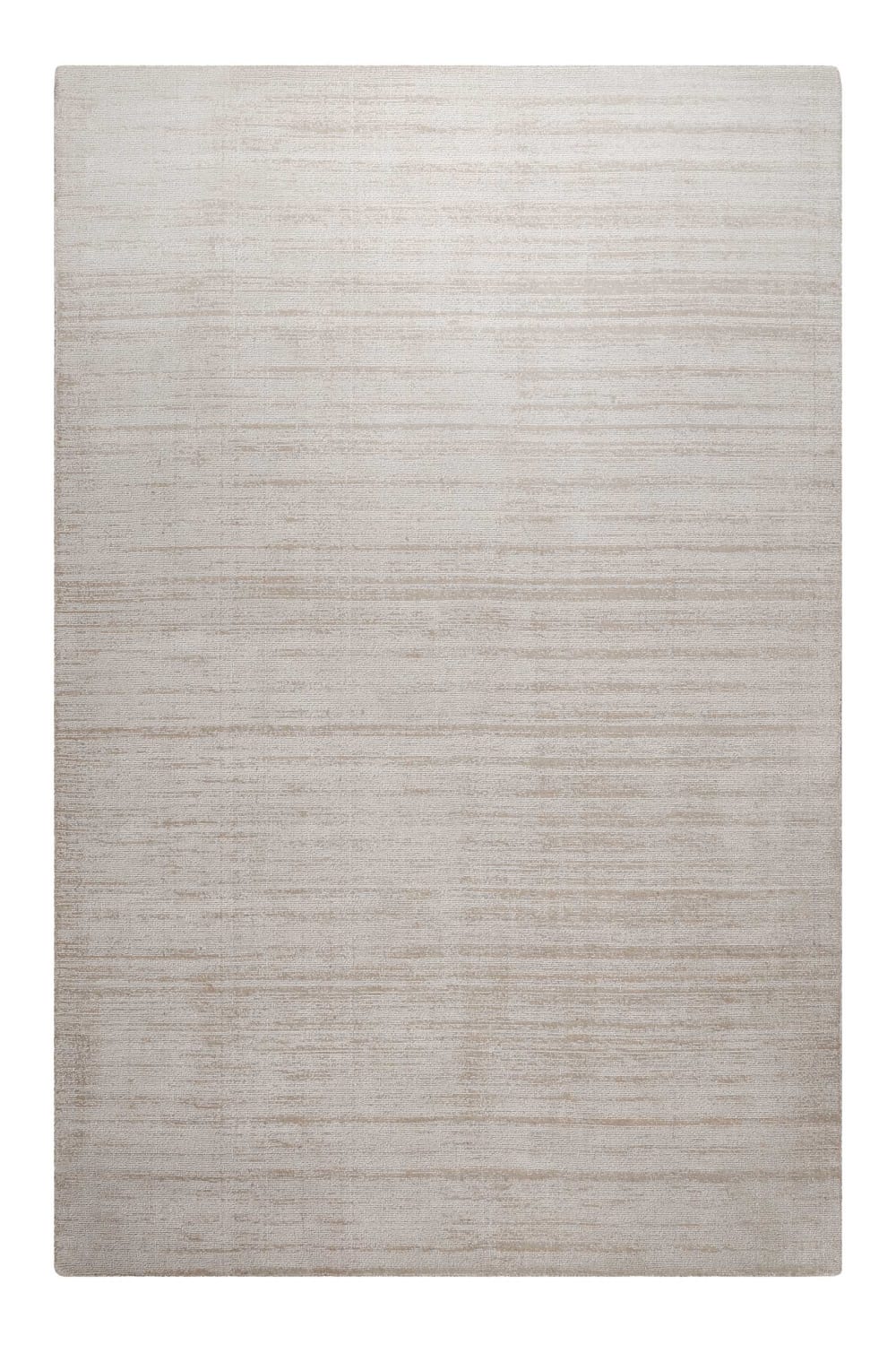 Tapis fait main à poil ras effet soie beige crème 160x230