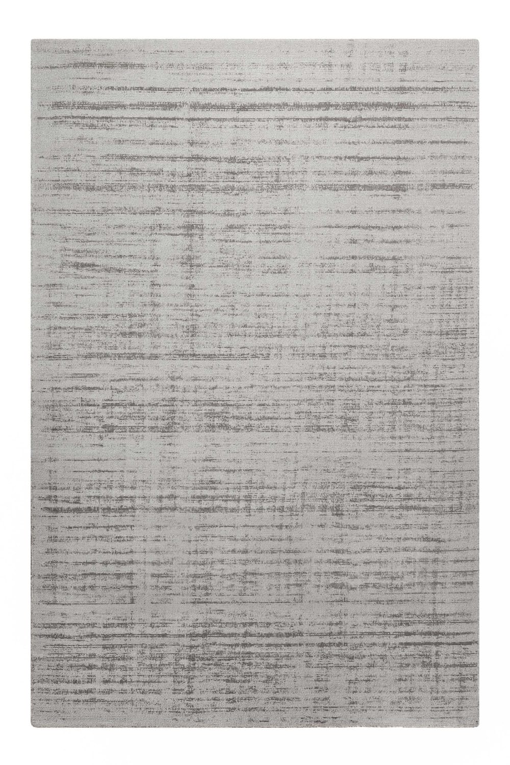 Alfombra de pelo corto gris claro hecha a mano 110x170 cm