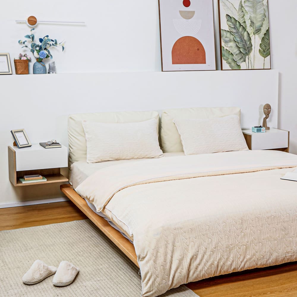 2er-Set Wandnachttische, Hellweiß-Eiche - Maisons Du Monde