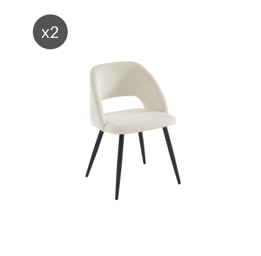 Lot de 2 chaises  velours