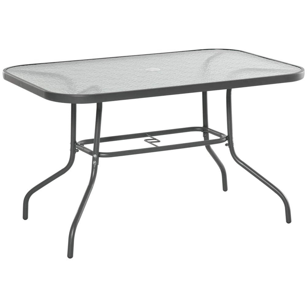 table de jardin rectangulaire - verre