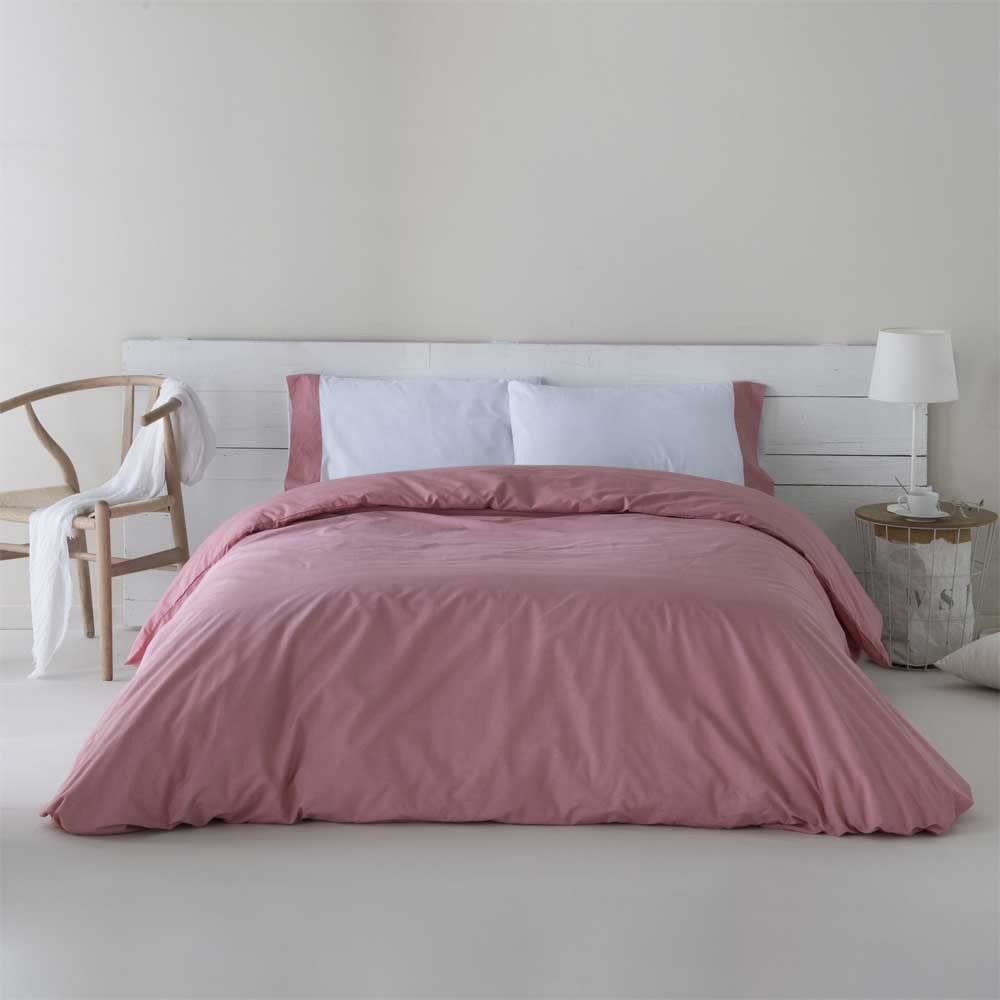 Funda nórdica 100% algodón orgánico coral 220x220 cm cama 135 - Maisons du Monde