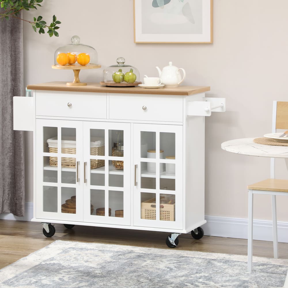 Carro de cocina 124.5x39.5x90 cm blanco - Maisons du Monde