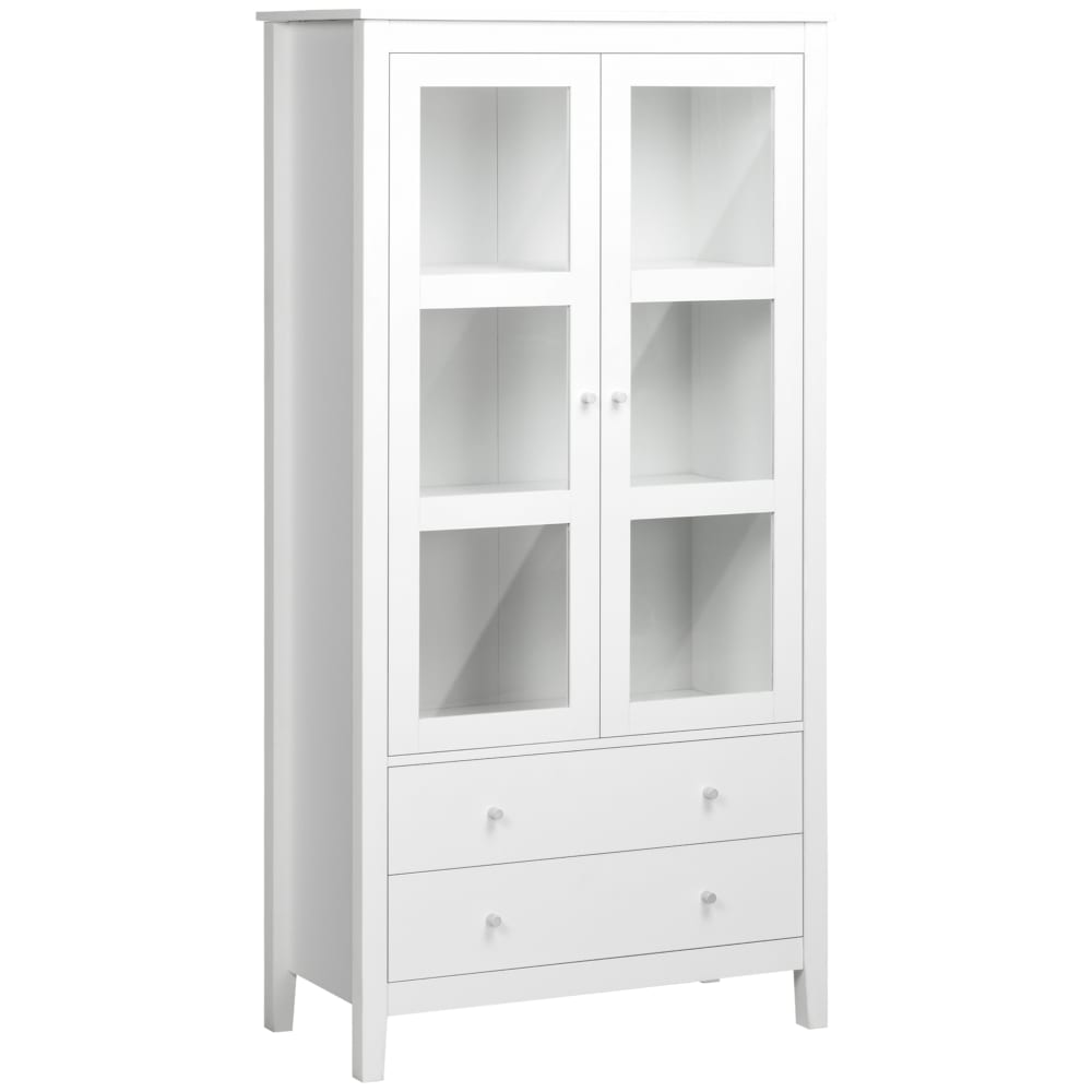 Vitrina de salón 80x40x160 cm blanco