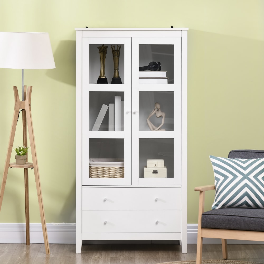 Vitrina de salón 80x40x160 cm blanco - Maisons du Monde