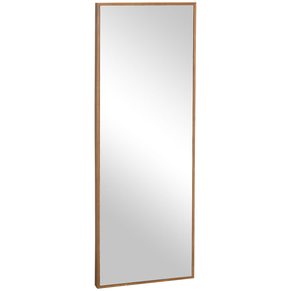 Espejo de pared 45x125x4.8 cm madera natural