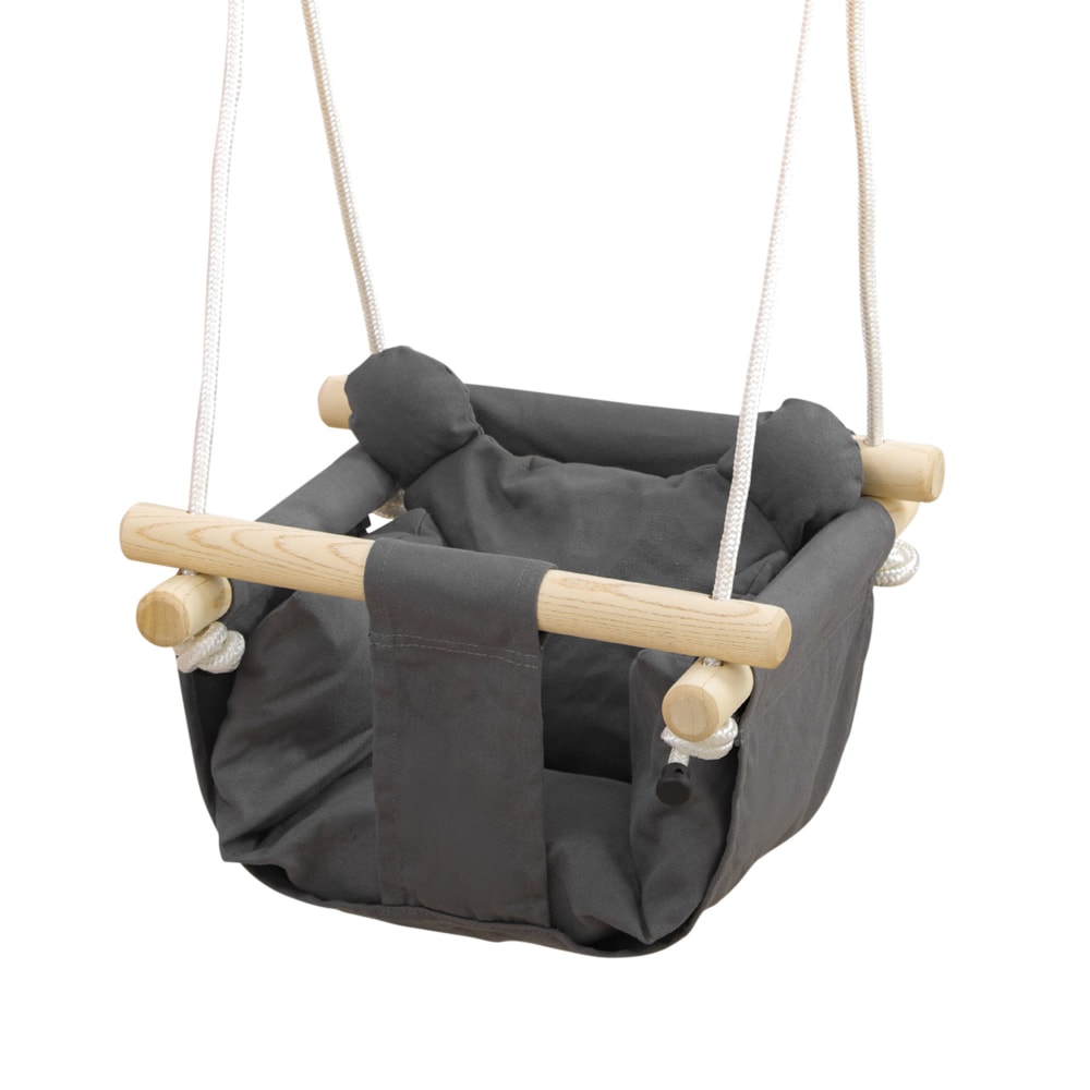 Columpio para bebé 40x40x180 cm gris oscuro