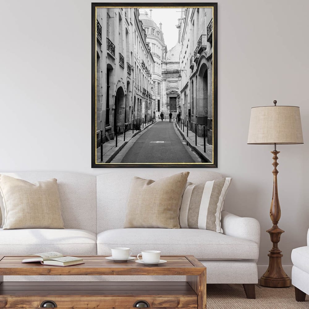 Cadre photo noir et finition doré 60x80 cm résine recyclée — vue 3