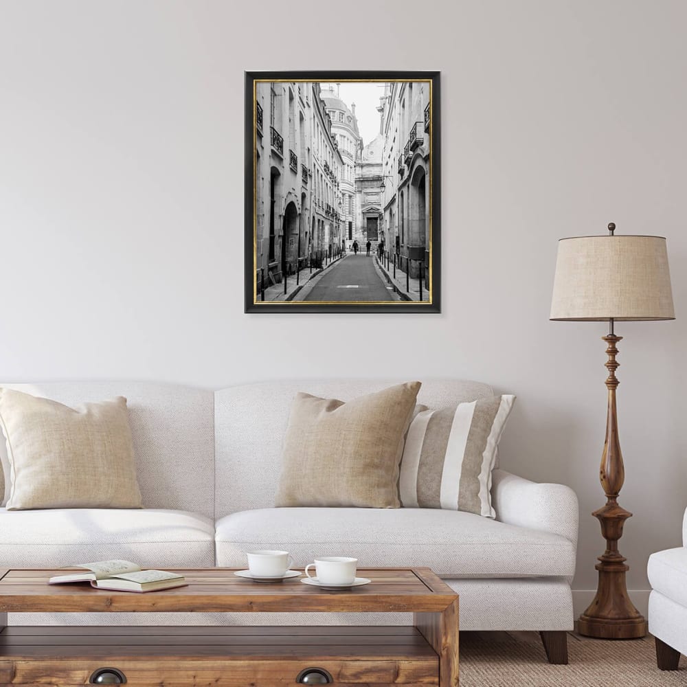 Cadre photo noir et finition doré 40x50 cm résine recyclée — vue 3