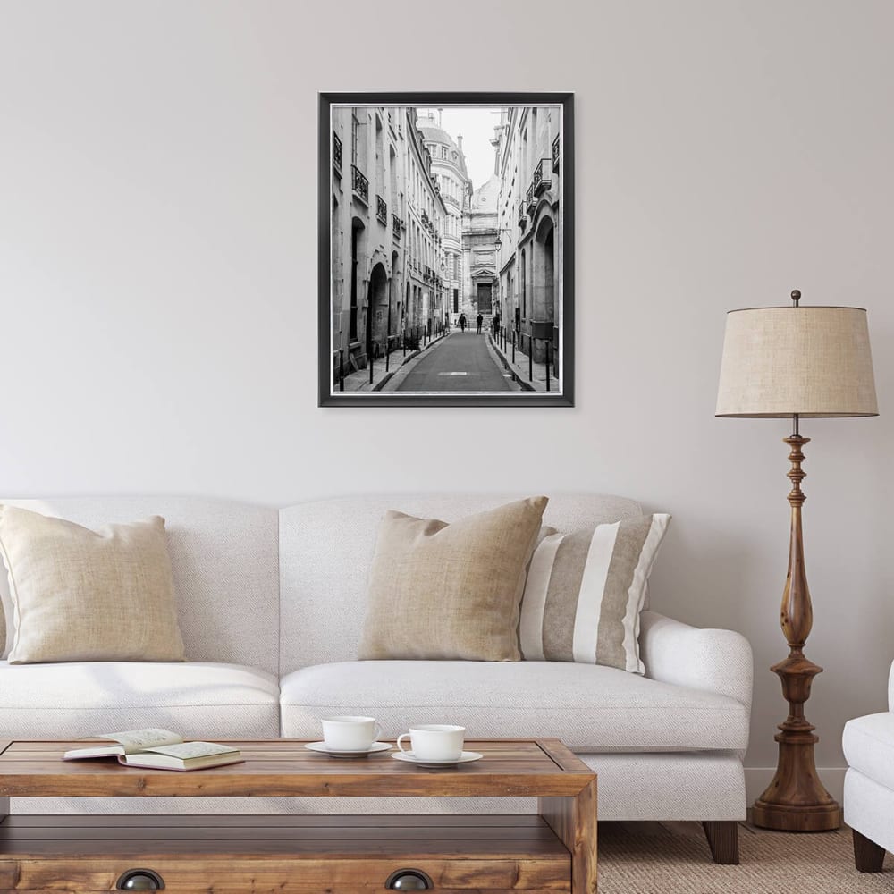 Cadre photo noir et finition argent 40x50 cm résine recyclée — vue 3