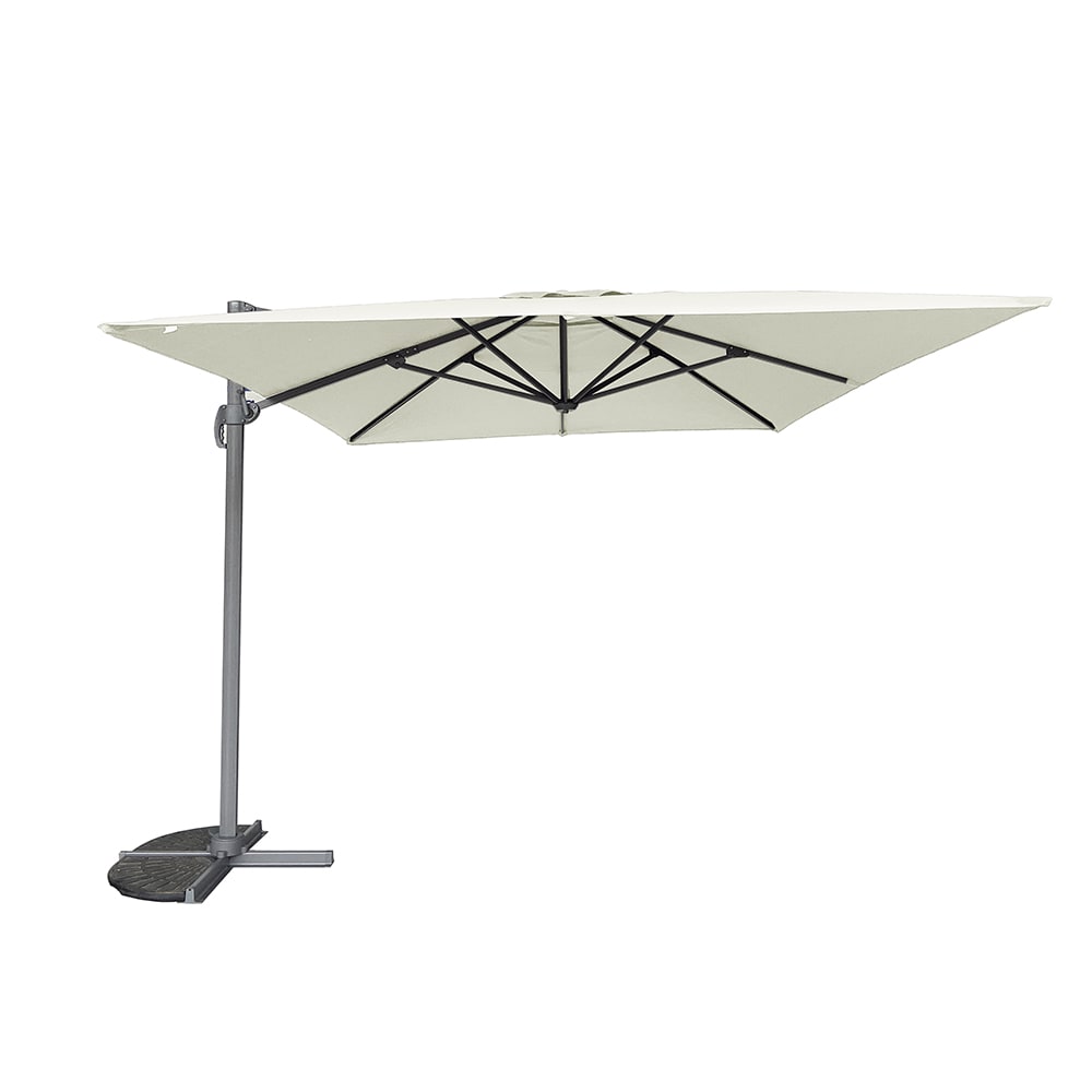 Parasol déporté écru 4x3 m