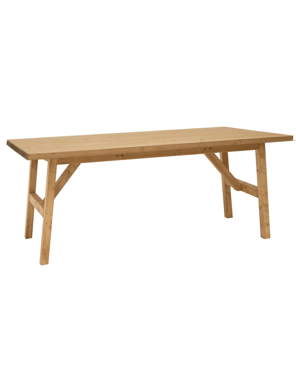 Decowood Esstisch Aus Massivholz, 160x90cm style landhaus Braun