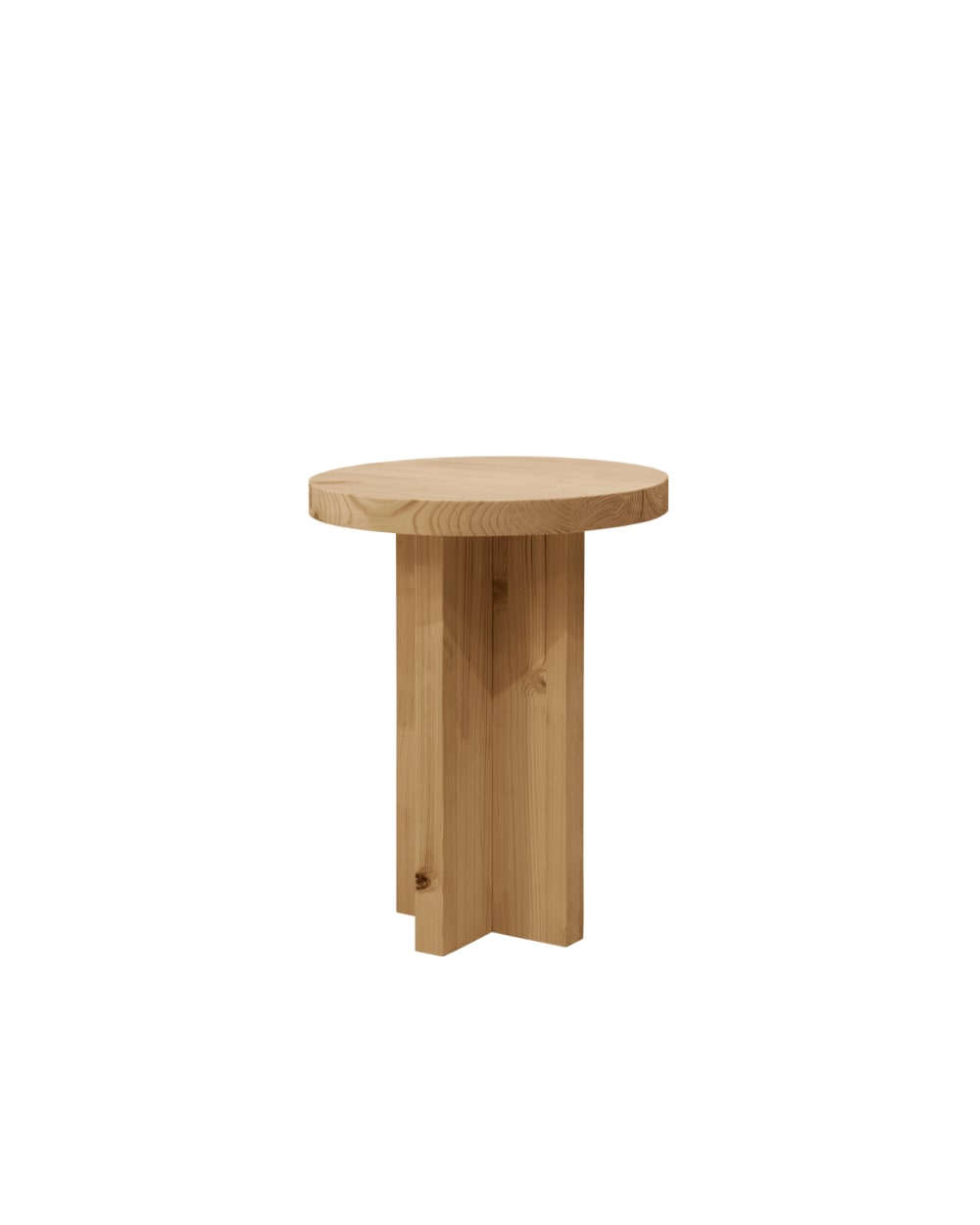 Table de chevet en bois de sapin marron 45x35cm