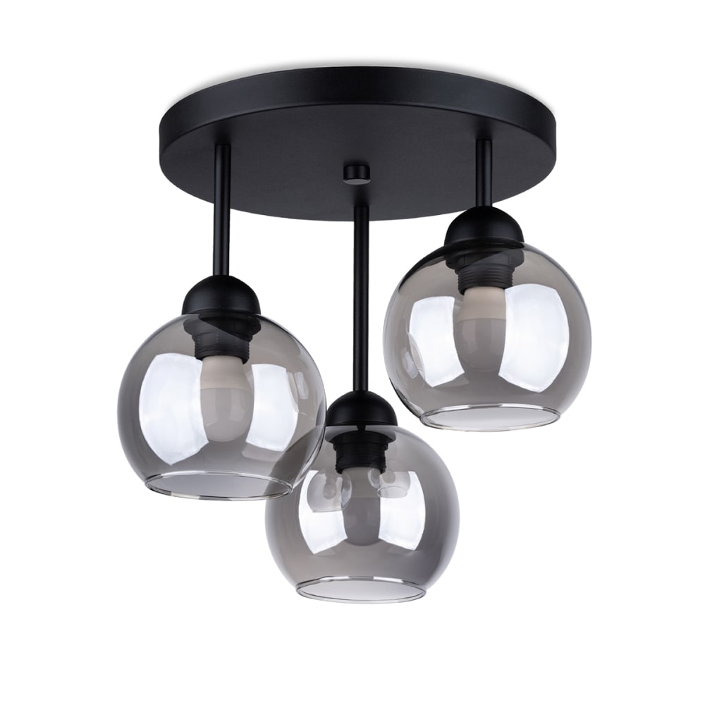 Lámpara de techo negro acero alt. 35 cm