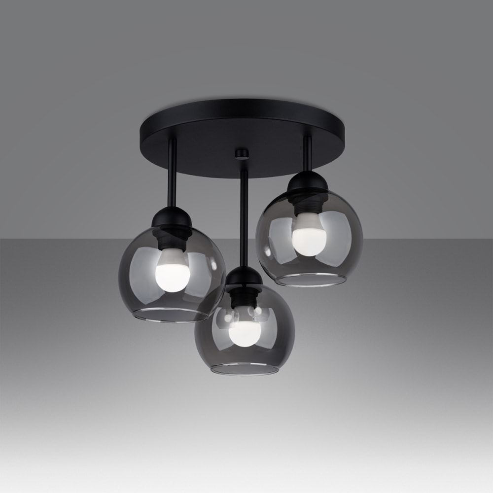 Suspension ronde en métal, noir L: 35cm — vue 4